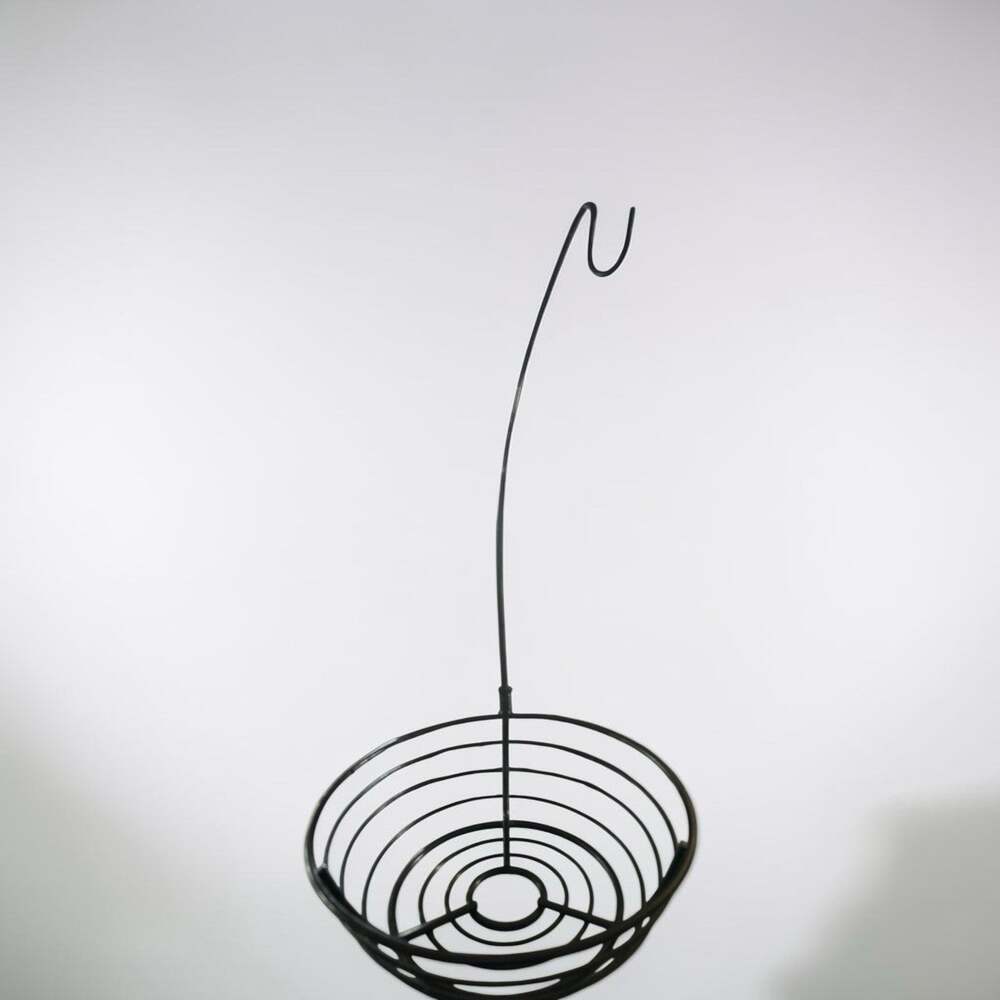 Fruit Basket Bowl with Banana Tree Hanger Black